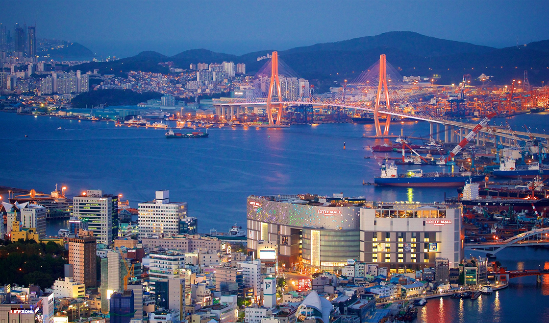 Cidade de Busan na Coreia do Sul
